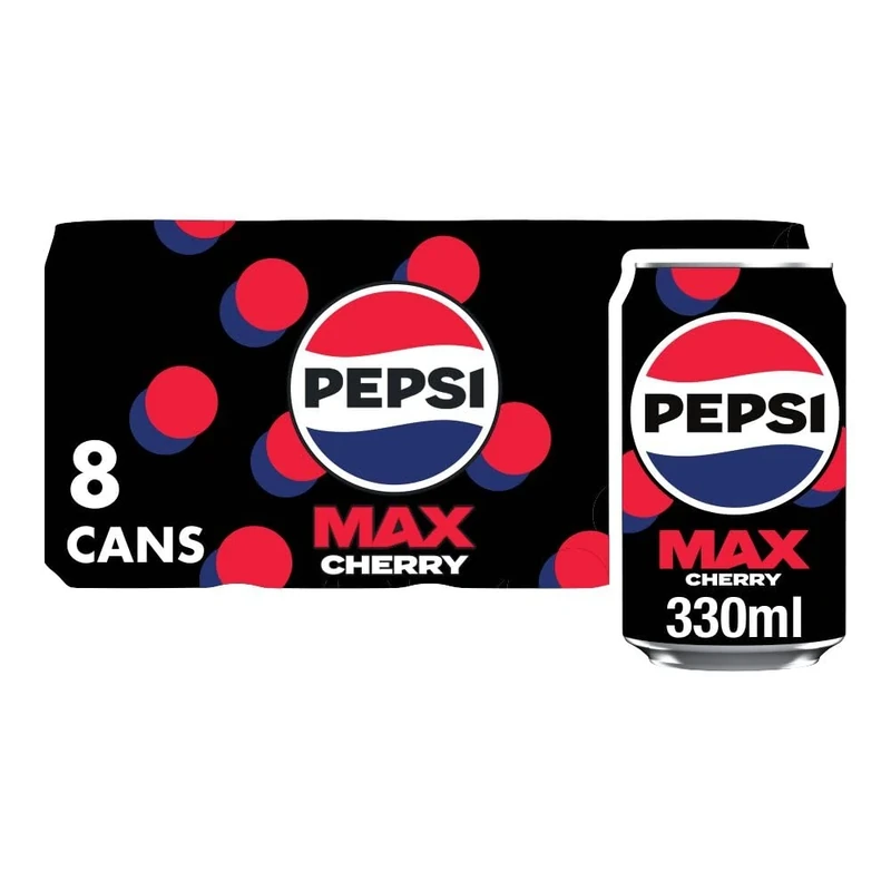 Pepsi Max Cherry Maximum Cherry Cans, 8 x 330ml