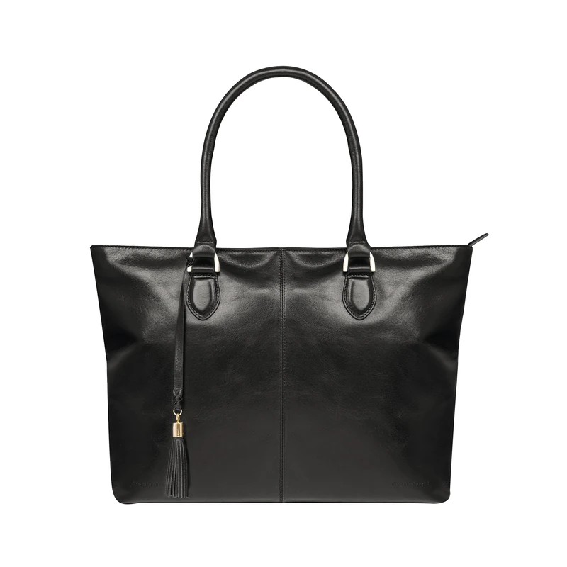 dbramante1928 Sophie Amalienborg Laptop Bag, Black | Handcrafted Full-Grain Leather, Fits up to 15 inch Laptops - Image 1