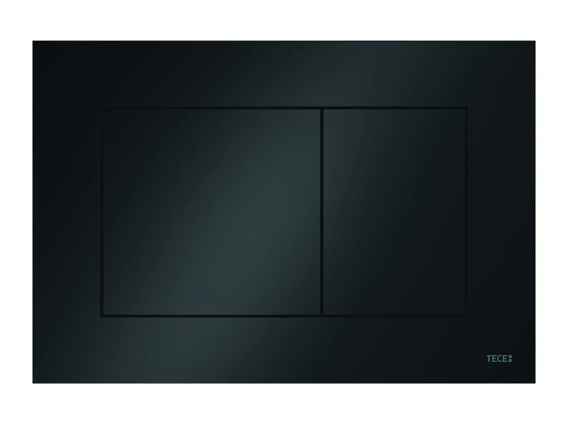 TECE Now 9240403 Toilet Flush Plate with Two Flush Mechanisms and Top and Front Operated Black