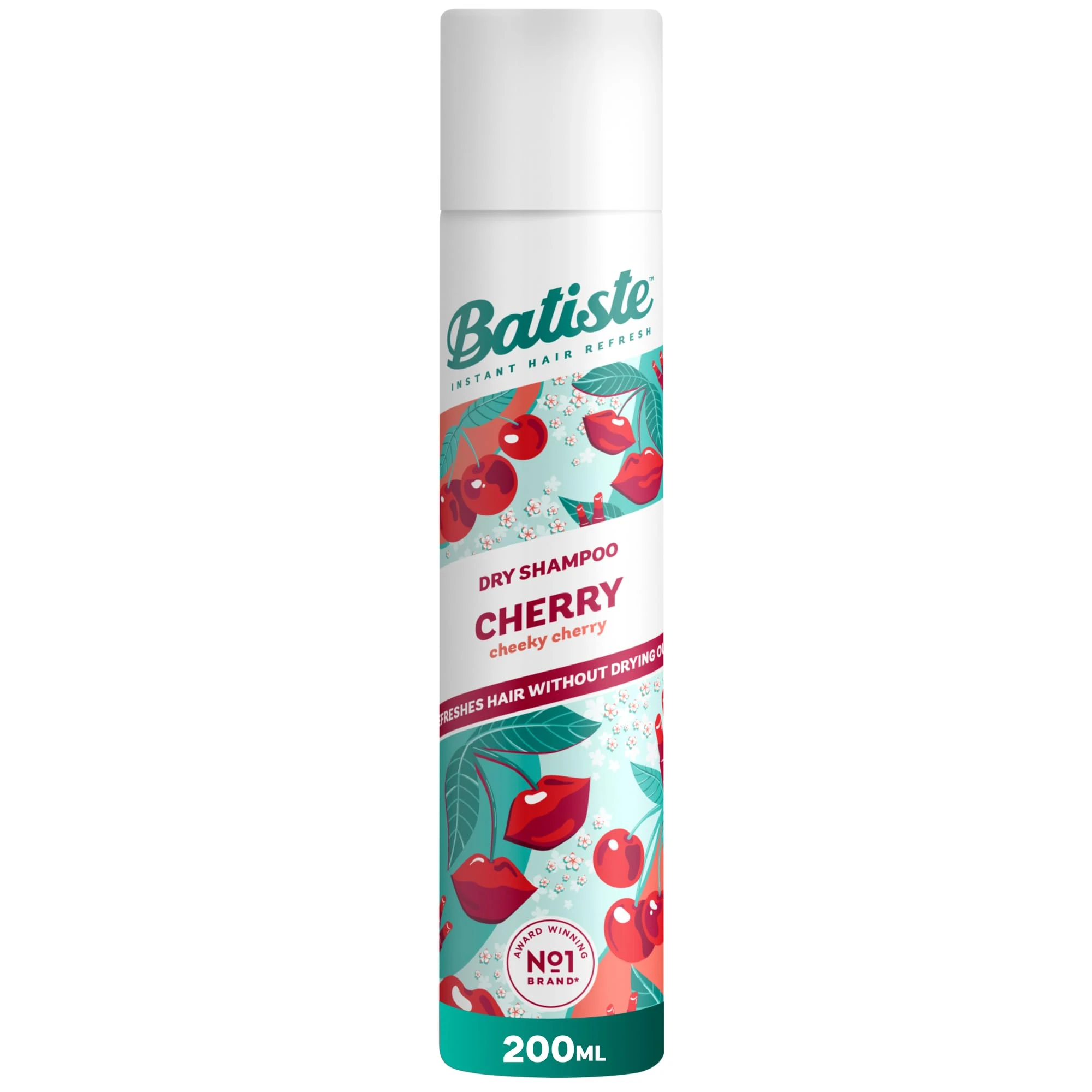 Batiste Dry Shampoo in Cherry, Cool and Retro Fragance, No Rinse Spray to Refresh Hair in Between Washes – 200ml