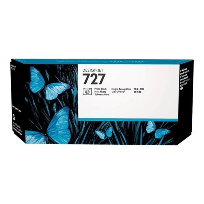 HP 727 F9J79A Photo Black 300-ml Genuine DesignJet Ink Cartridge, high capacity, Ink DesignJet T2500, T1500 & T900 Series Large Format Plotter Printers 727 DesignJet Printhead