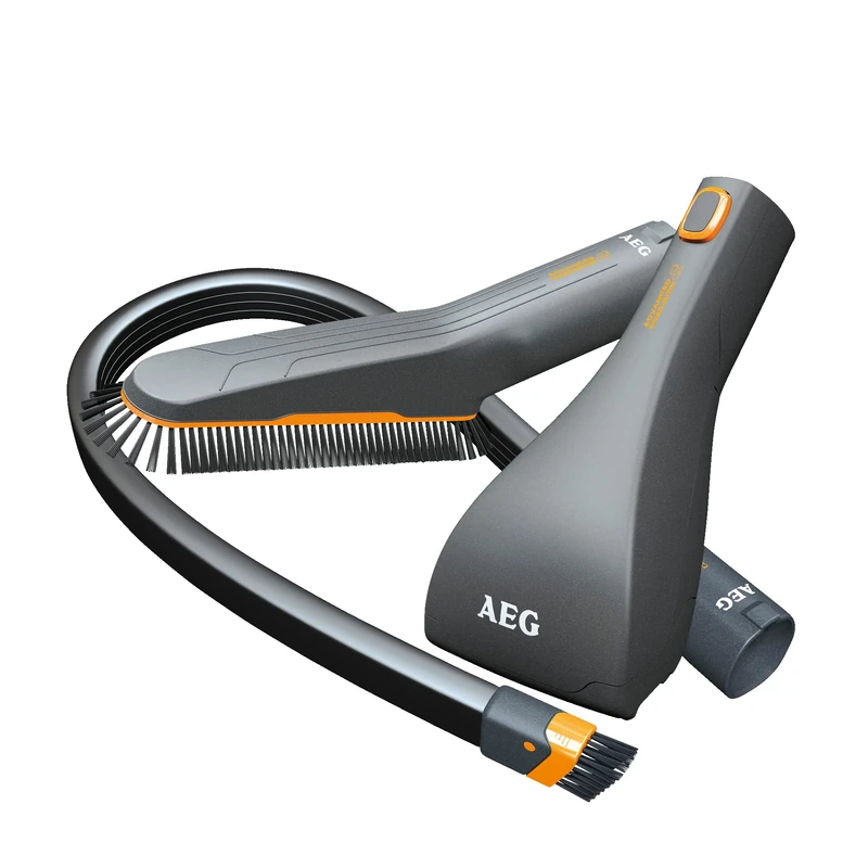 AEG AKIT12-360 Home and Care Kit, Vacuum Cleaner Accessories, Delicate Surfaces Tool, MiniTurbo Brush, Flexible Crevice Tool, Above-Floor Cleaning for Home and Car, Quick Tool Installation, Grey