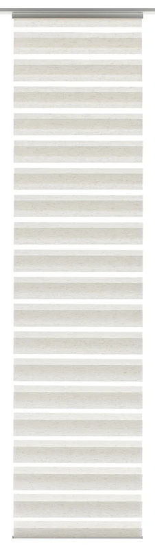 GARDINIA Panel Curtain (1 piece), Sliding, Double Rolling Blind Feel, Panel Curtain Day + Night, Innovative + Patented Technology, Off White-Melange, 60 x 245 cm (WxH), 33981