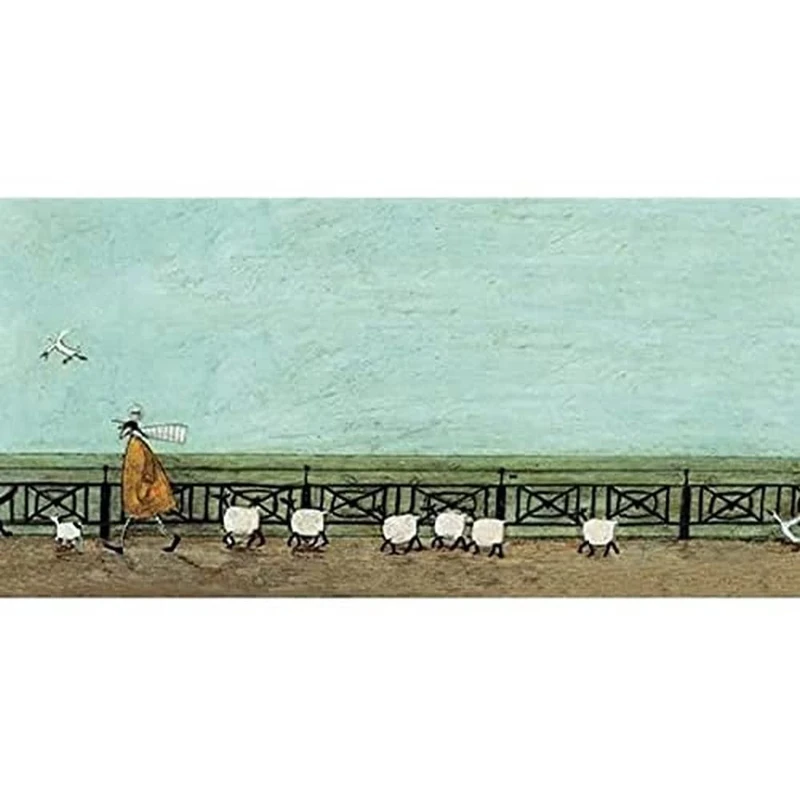 Art Group AFWDC41591 The Sam Toft Moses Follows That Picnic Basket Canvas Print, Cotton, Multi-Colour, 1.8 x 50 x 100 cm