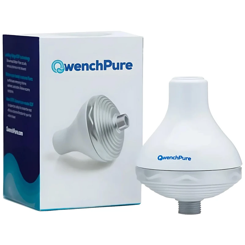 Shower Filter by QwenchPure Most Effective Showerhead Water Filter with KDF High Output Chlorine Removal Water Softener and Purifier - with Replaceable Cartridge