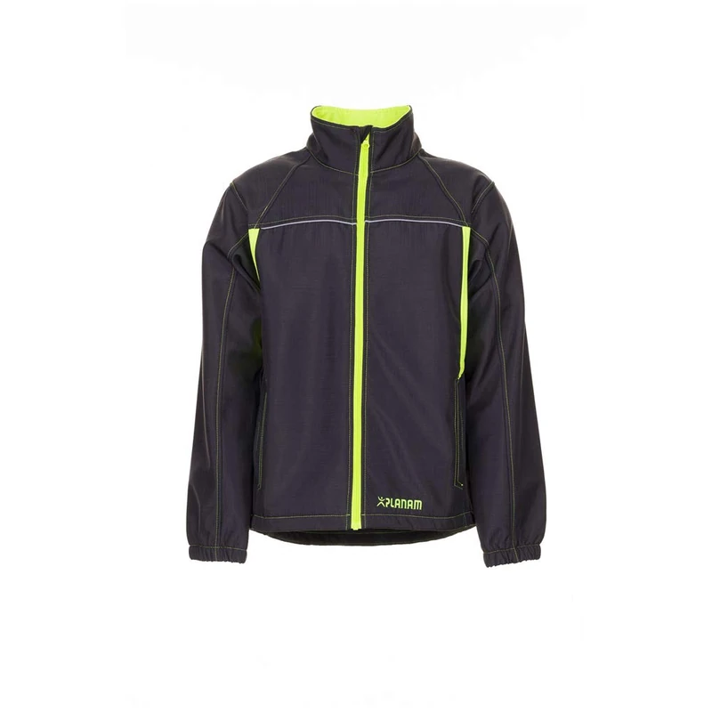 Planam 6290048 Size Medium "Basalt Neon" Softshell Jacket - Anthracite/Yellow