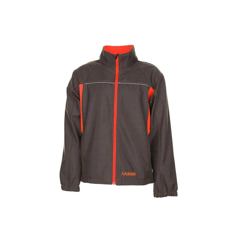 Planam 6292064 Size 3X-Large "Basalt Neon" Softshell Jacket - Olive/Orange