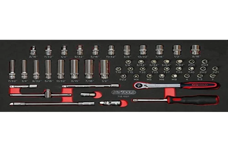 KS TOOLS 713.1021 Ultimate Socket and Accessory Module 1/4 Inch Inch 51 Pieces