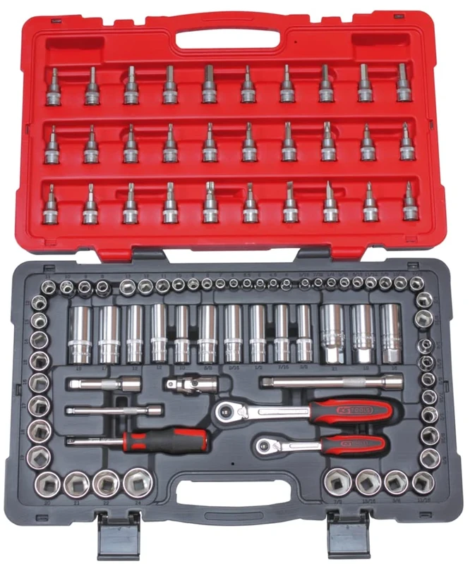 KS Tools 922.0699-1/4" + 3/8" Ultimate® Socket and Accessory Set, 99 Pieces