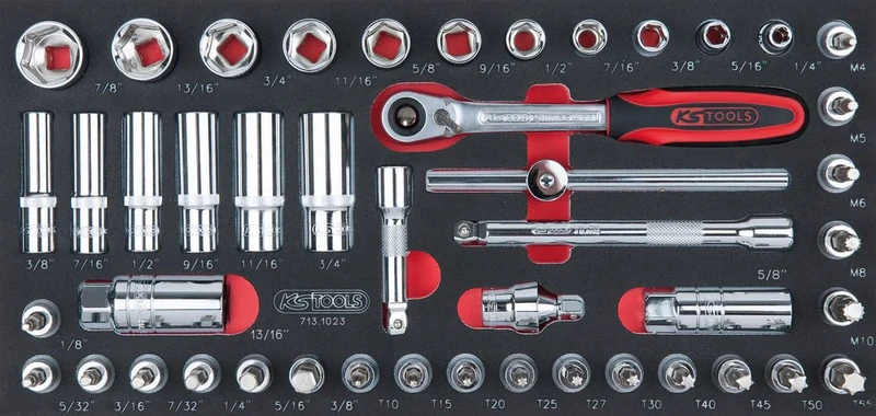 KS Tools 713.1023 Ultimate Module of Sockets/Accessories 3/8 Inch 46 Pieces