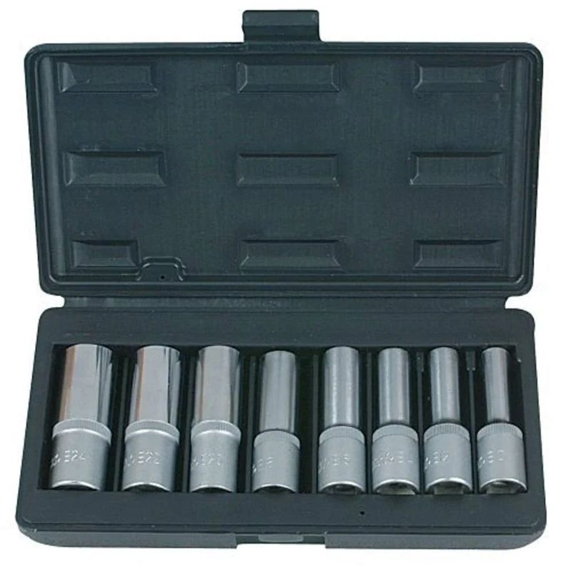KS Tools 922.1387 75 mm Set of 8 Torx Sockets 1/2 – E10 – E24