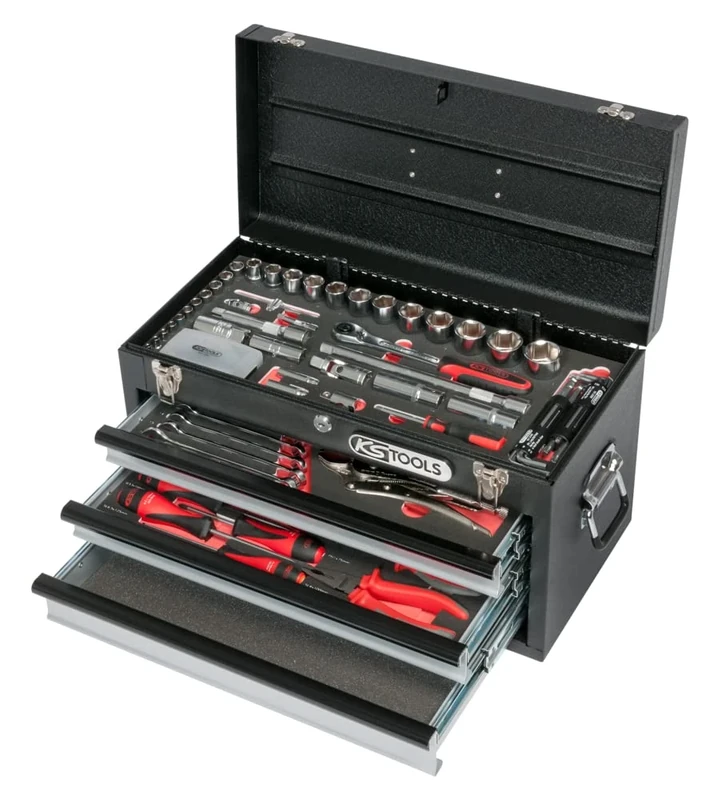 KS Tools 100 Piece 922.0100 Toolbox with 3 Drawers/Tray