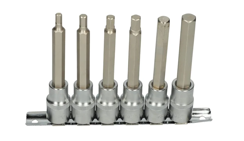 KS Tools 922.1819 Rail of 6 Hex Screw Bits 110 mm – 1/2-inch – 5 – 12 mm