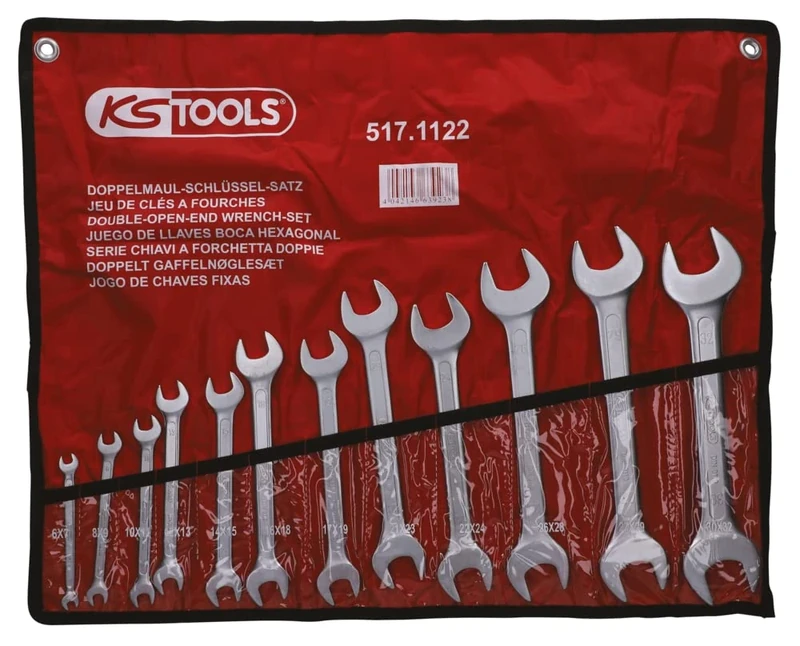 KS TOOLS 517.1122 Set of 12 Metric Fork Wrenches - Boxed