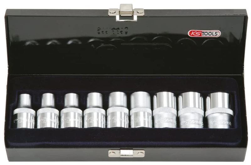 KS Tools 38 mm – 922.1369 9-Piece Torx Sockets 1/2 – E10 – E24