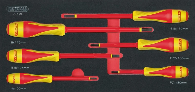 KS Tools 713.6016 Ultimate 6 Module Insulated Screwdriver 1000 V Slot/Pozi