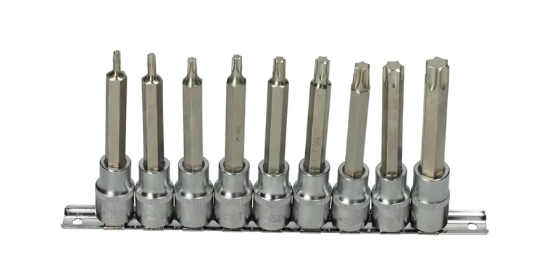 KS Tools 922.1838 Rail 9 mm T20 – T60 Torx Screwdriver Sockets 1/2