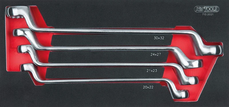 KS Tools Ring Spanner Set, 4 pcs 713.2021 Module 75 °