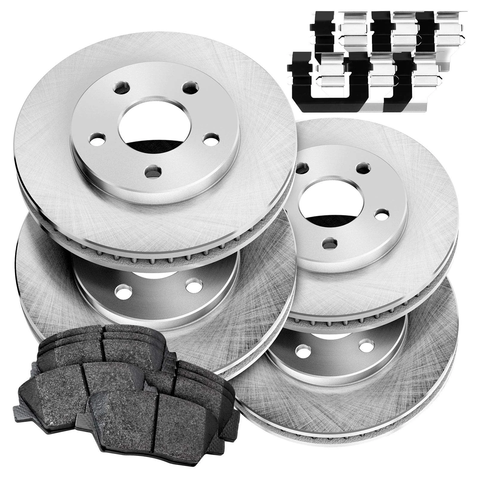 PowerSport Front Rear Brakes and Rotors Kit |Front Rear Brake Pads| Brake Rotors and Pads| Ceramic Brake Pads and Rotors - BLBC.50021.02
