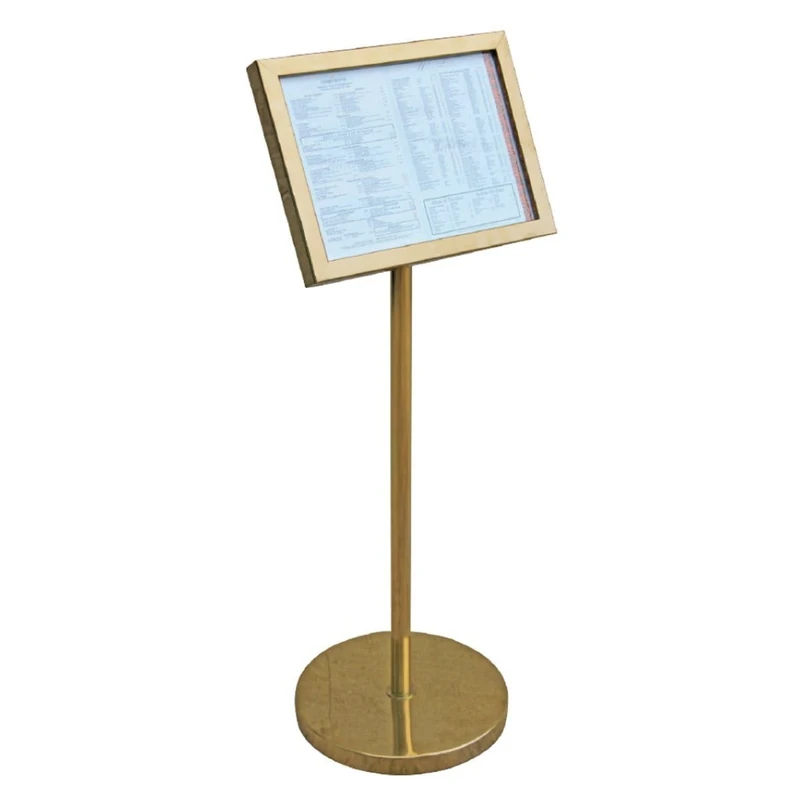 Garcia of Pou 174.09 Porta Menus With Integrated Stand, 27.5 x 115 cm, Gold