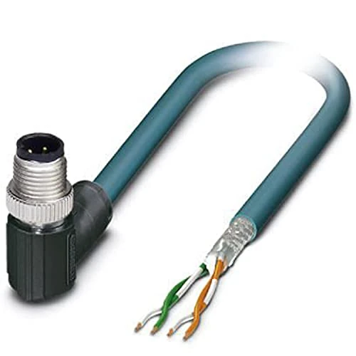 Phoenix Contact NBC-M12MRD/5.0-93E US Network Cable 4-Pin 5 m Cable Length 220,000 g Aqua Blue - Image 1