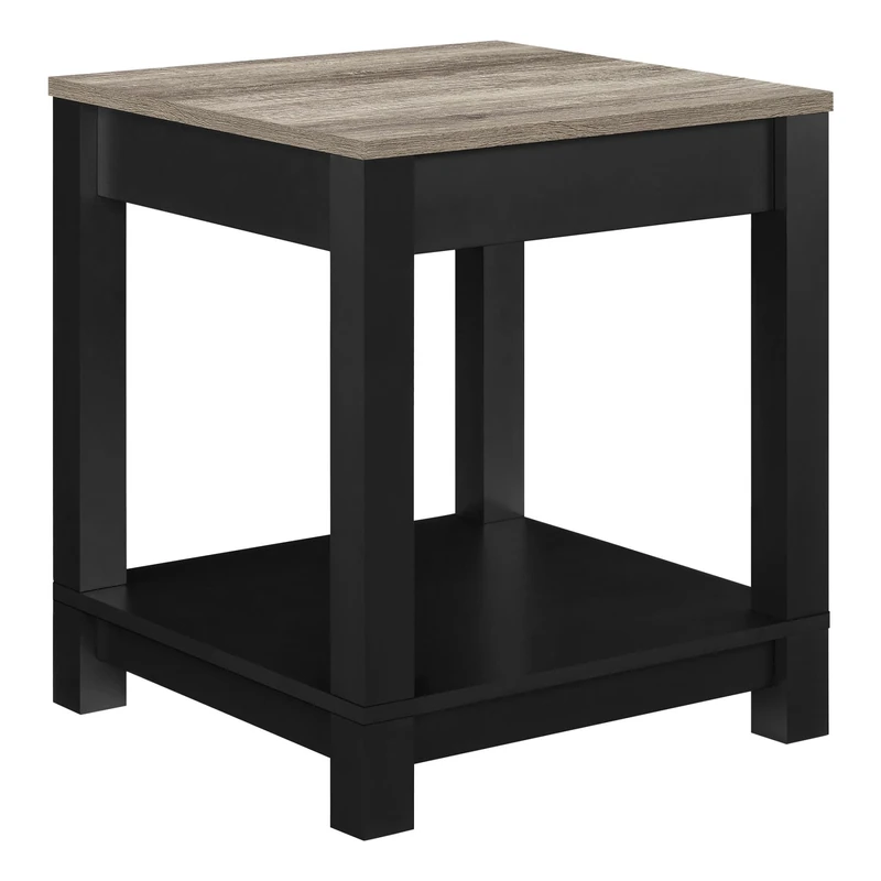 Ameriwood Home Carver End Table - Black and Grey Finish