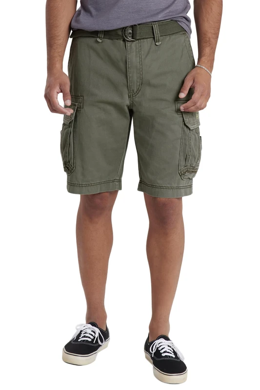 Unionbay Men's Survivor Belted Cargo Short, Military, 30 - Image 1