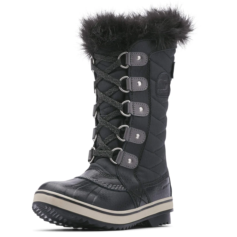 Sorel KIDS TOFINO II WATERPROOF Unisex Kids Casual Winter Boots, Black (Black x Quarry) - Youth, 1 UK