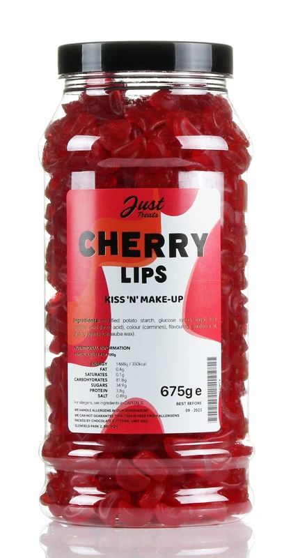 Original Cherry Lips Gift Jar from the A-Z Retro Sweet Shop Collection - Image 1