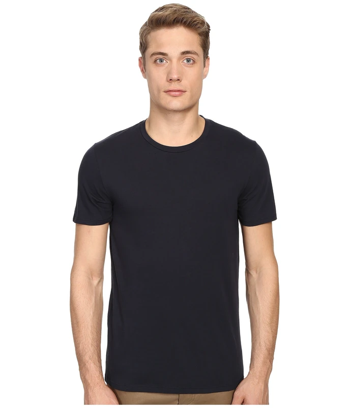 Vince Men's Favorite Pima Cotton Short Sleeve Crew Neck Tee, Coastal, Medium