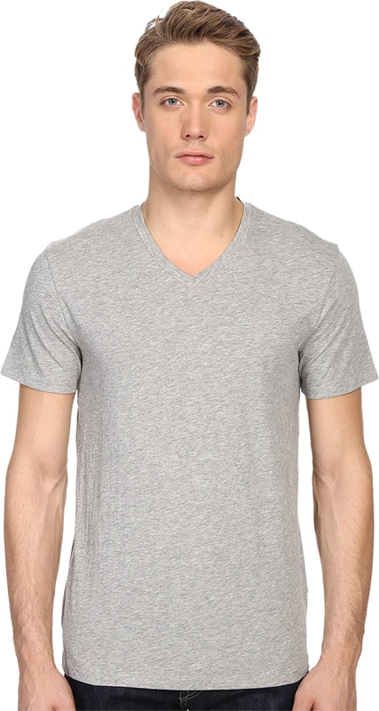 Vince Men's V-Neck T-Shirt, H. Steel, Large