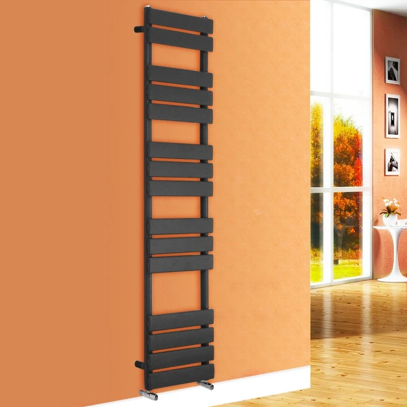 NRG 1600x450 Flat Panel Heated Towel Rail Bathroom Rad Radiator Anthracite for Living Room and Kitchen
