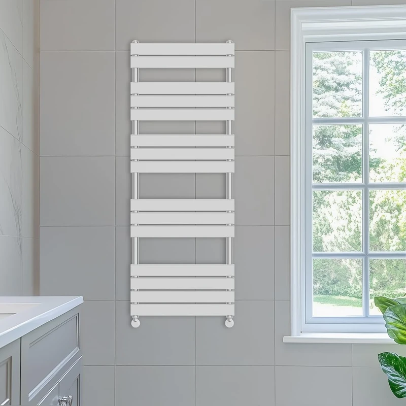 NRG 1600x600 Flat Panel Heated Towel Rail Bathroom Rad Radiator Chrome