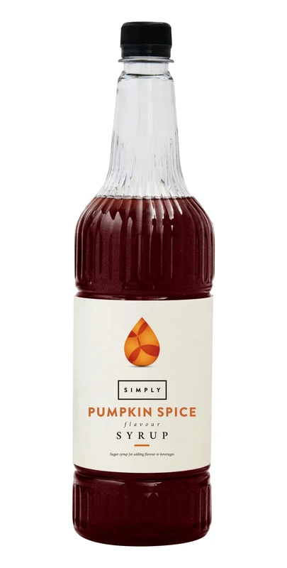 Simply Pumpkin Spice Syrup, Vegan & Nut Free Flavoured Syrup for Coffee, Cocktails & Baking (1 Litre)