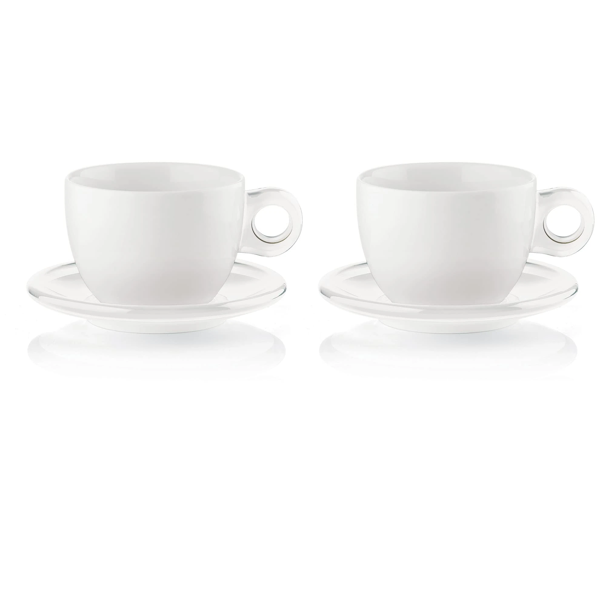 Fratelli Guzzini Gocce, Set of 2 breakfast cups with saucers, SMMA|Porcelain