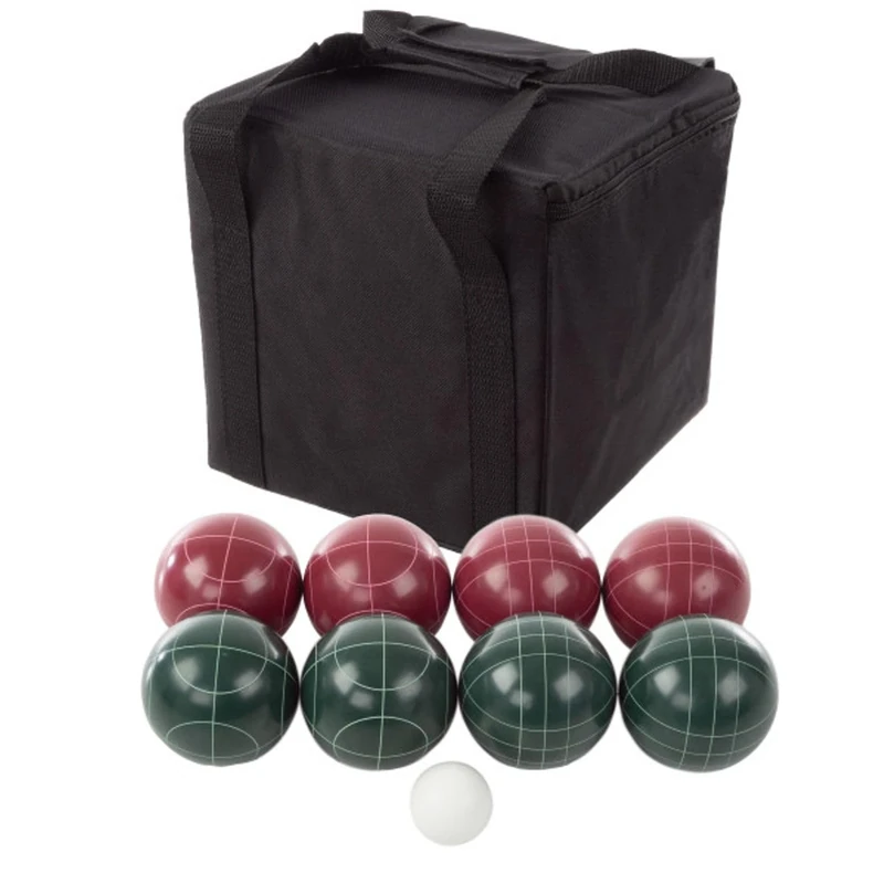 HEY! PLAY! Regulation Size Bocce Ball Set,Green,Red
