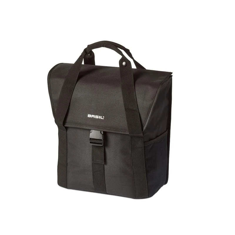Basil BAS17656 Unisex Go Single Shopper Cycle Bag, Black, 18 Litre