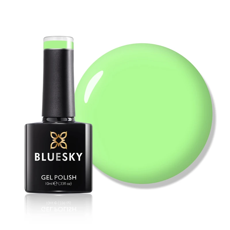 Bluesky Gel Nail Polish, Naive Green Dc058, Bright, Long Lasting, Chip Resistant, 10 ml (Requires Curing Under UV LED Lamp)
