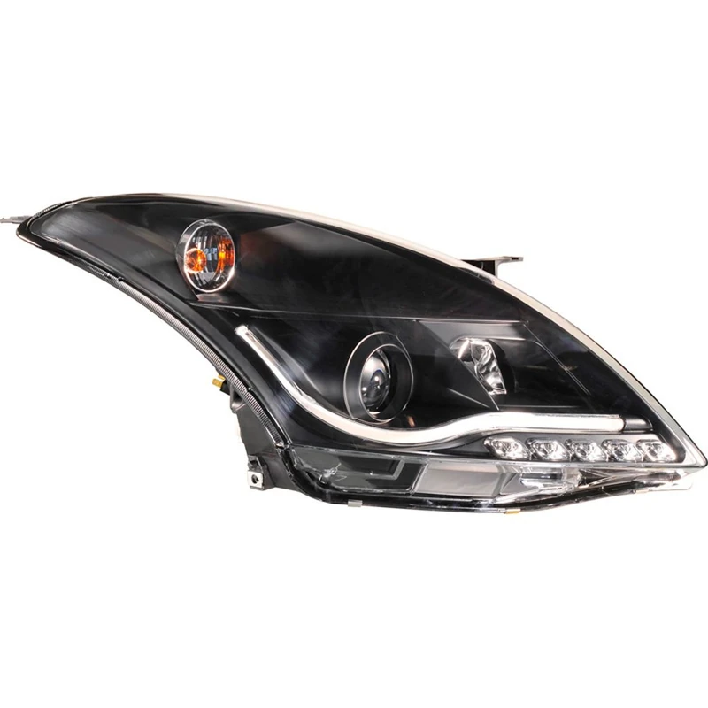 AutoStyle Set Headlights in DRL-Look compatible with Suzuki Swift YP6 (excl. Sport) 2010- - Black