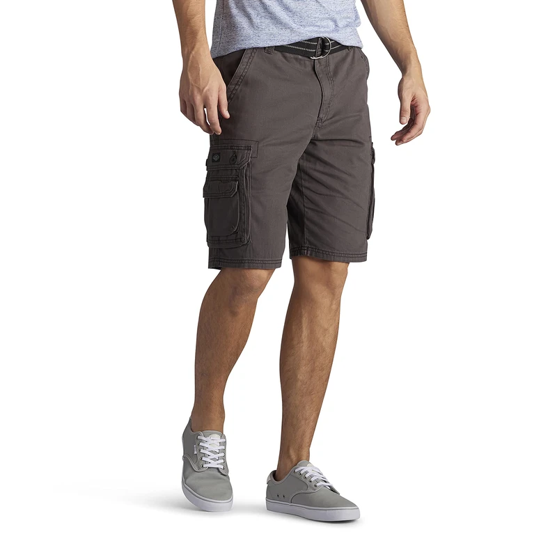 Lee Men's Dungarees New Belted Wyoming Cargo Short, Shiner, 38