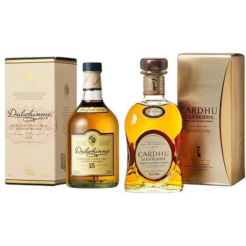 Dalwhinnie 15 Year Old Whisky and Cardhu Gold Reserve Single Malt Scotch Whisky, 2 x 700ml