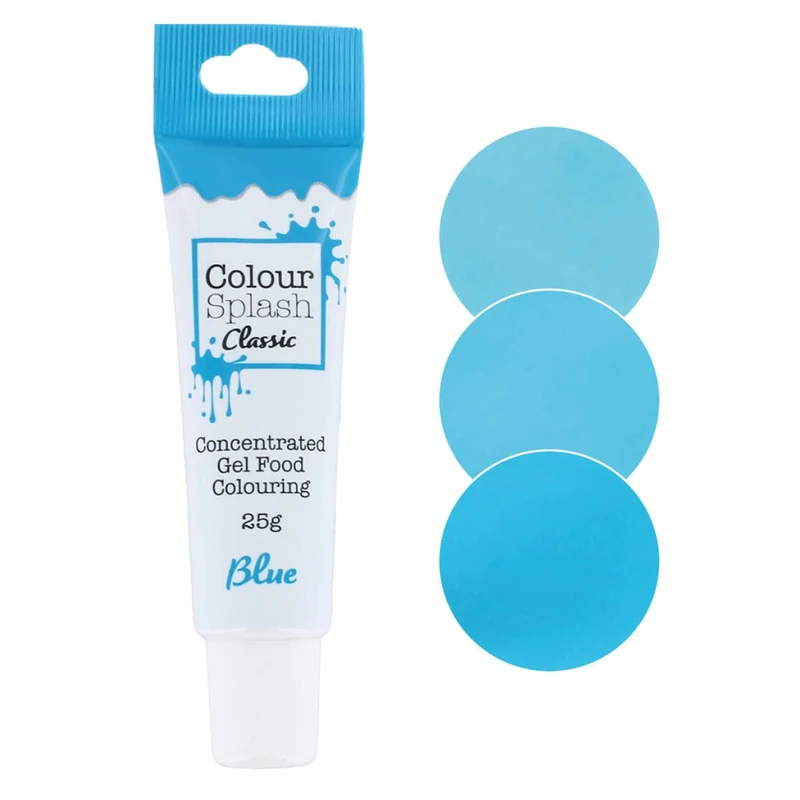 Colour Splash Food Colouring Gel | Blue | Highly Concentrated Gels, Easy To Use Squeezy Tubes, Edible Ingredients, Transform Plain Cakes Into Bright, Eye-Catching Creations - Blue 25g