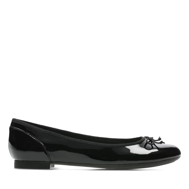 Clarks Women's Couture Bloom Ballet Flats, Black Leather, 4 UK