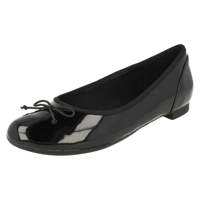 Clarks Women's Couture Bloom Ballet Flats, Black Black Patent, 9 UK