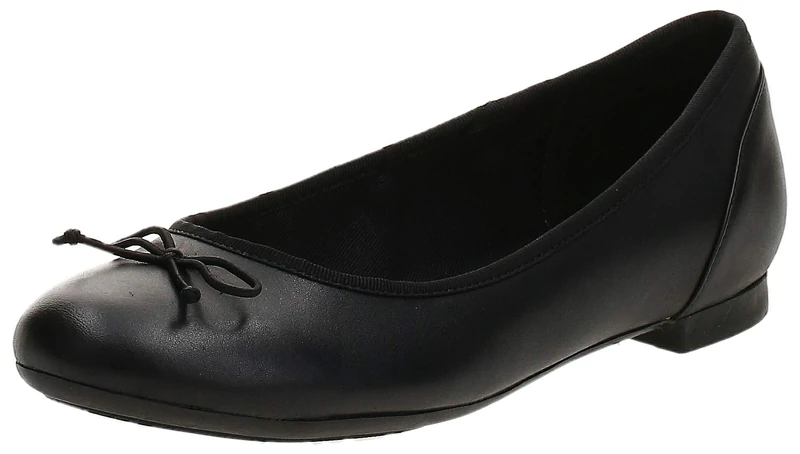 Clarks Women's Couture Bloom Ballet flat, Black Leather, 5.5 UK