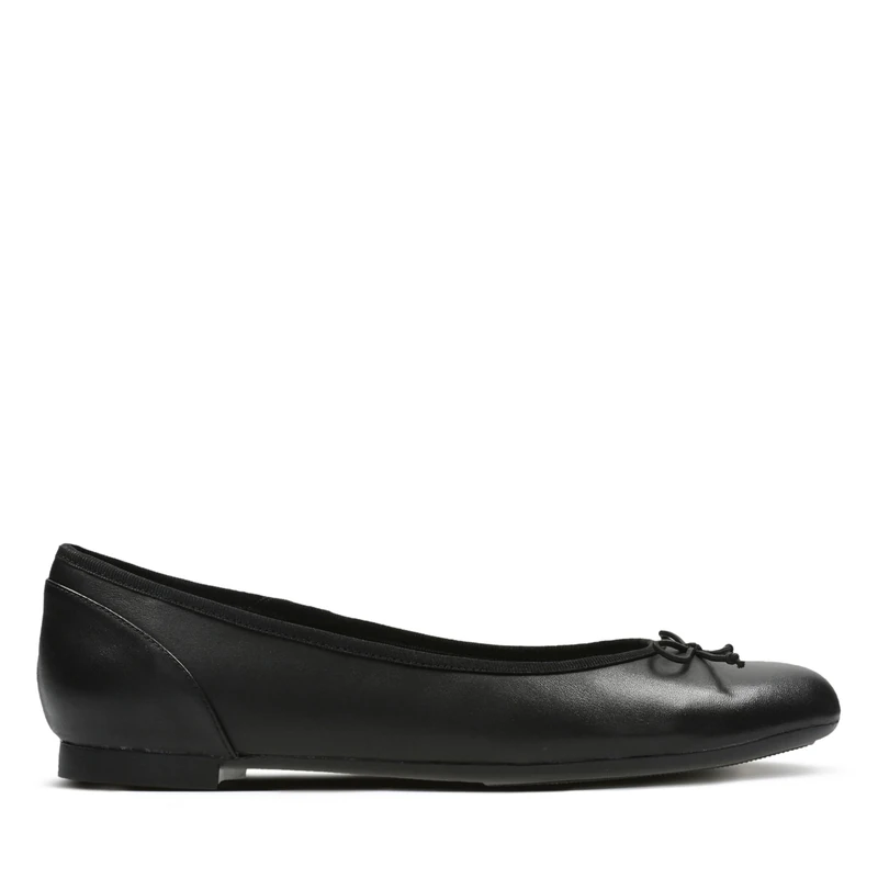 Clarks Women's Couture Bloom Ballet flat, Black Leather, 7.5 UK