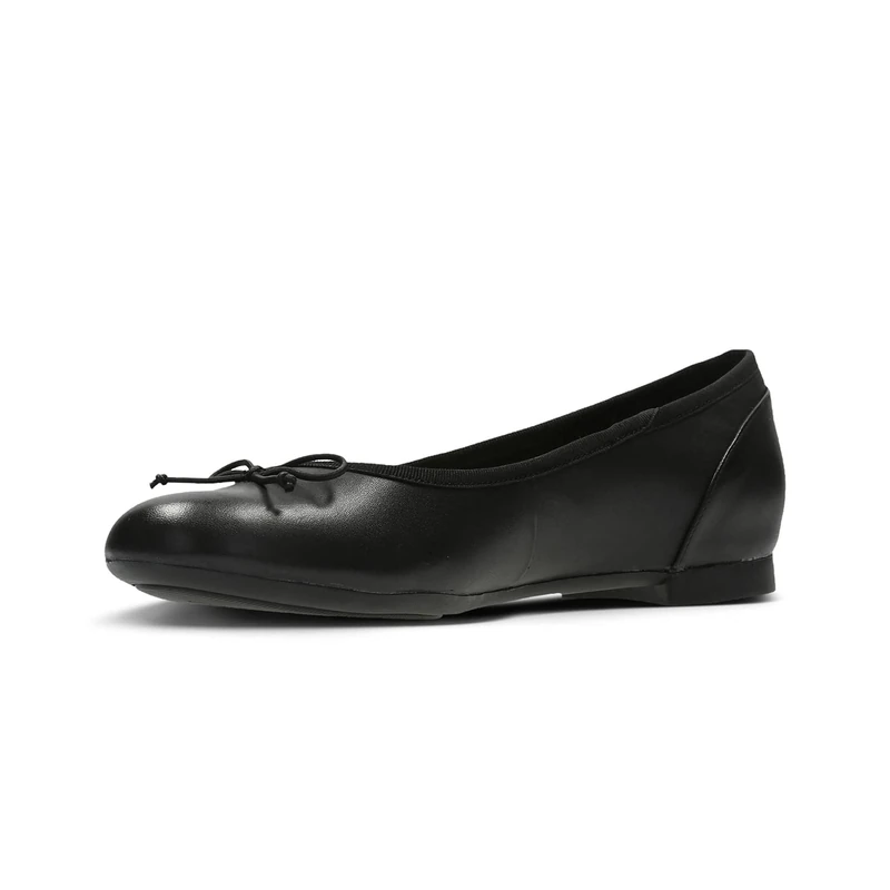 Clarks Women's Couture Bloom Ballet flat, Black Leather, 6.5 UK