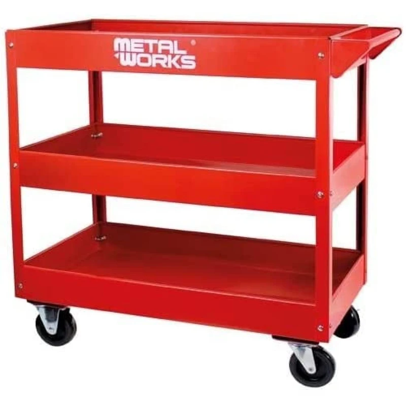 Metalworks GR05 Utensil Trolley with 3 Trays and Wheels with Brakes