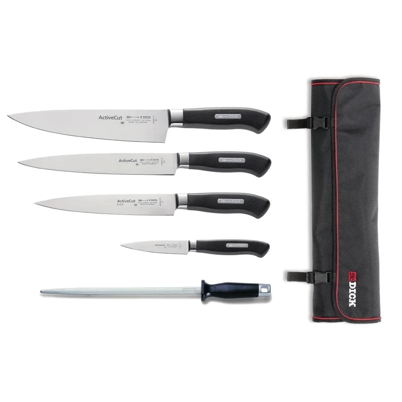 Dick Knives S903 Active Cut Knife Set with Wallet, Black