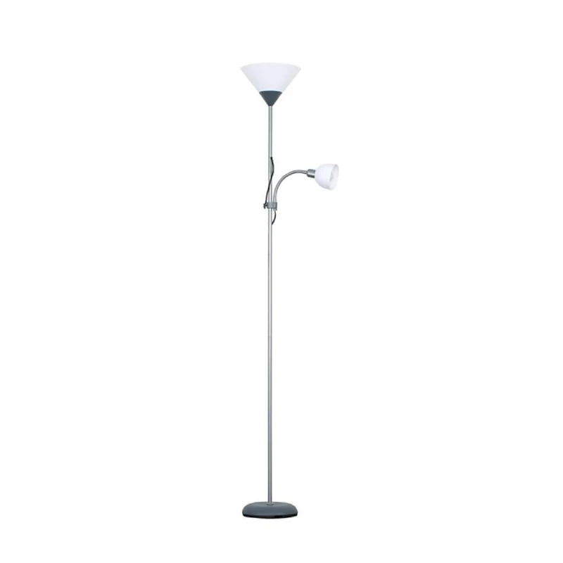 MiniSun | Modern Metallic Silver 2 Way Mother/Father Parent and Child Floor Lamp | Floor Lamps & Torchieres, Home Décor, Improvement & Lifestyle Essential